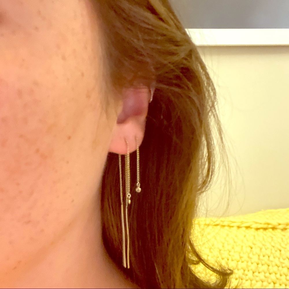 Threader Earrings - image 1